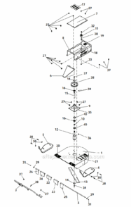 Deck_Assembly Diagram and Parts List for 5024-22-01  Little Wonder Brush Cutter